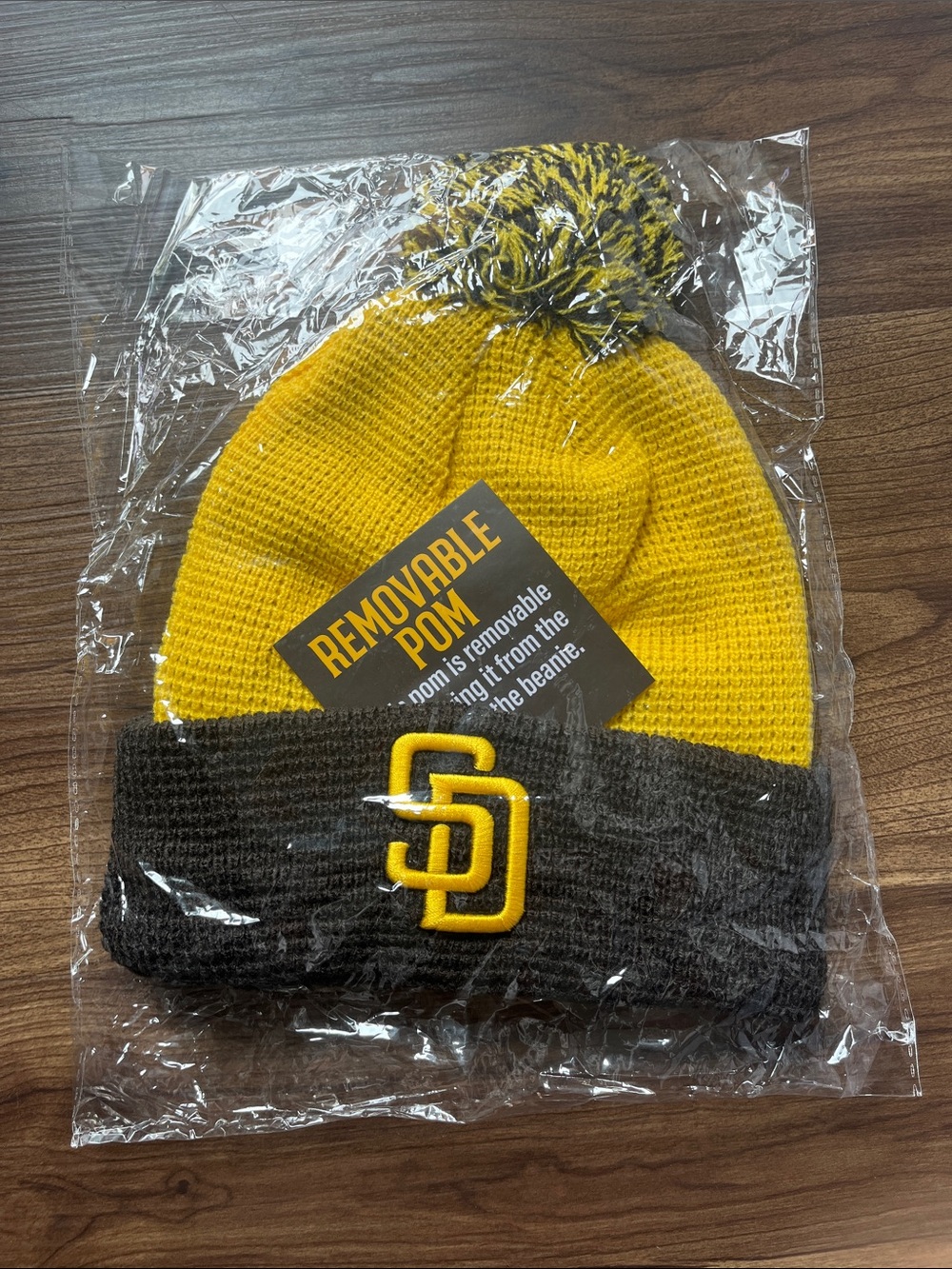 San Diego Padres Baseball Knit Beanie Hat with Removable Pom